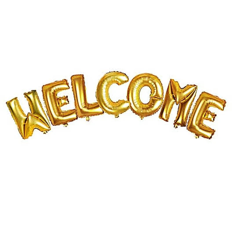 Welcome Letter Foil Balloon For Welcome Party Theme Decoration and Celebration