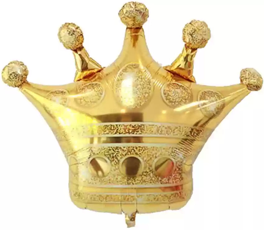 Golden Crown King Foil Balloon Foil Balloon Set of -5 Piece For Birthday Day Party