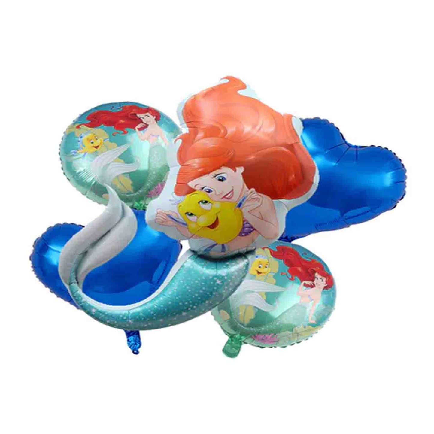 Mermaid Foil Balloon Cartoon Foil Baloon Set of -5 Piece For Birthday Day Party