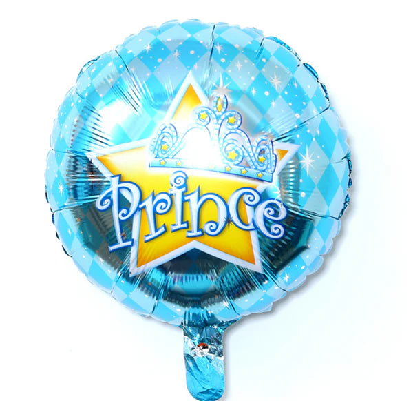 Prince Theme Foil Balloon Foil Balloon Set of -5 Piece For Birthday Day Party