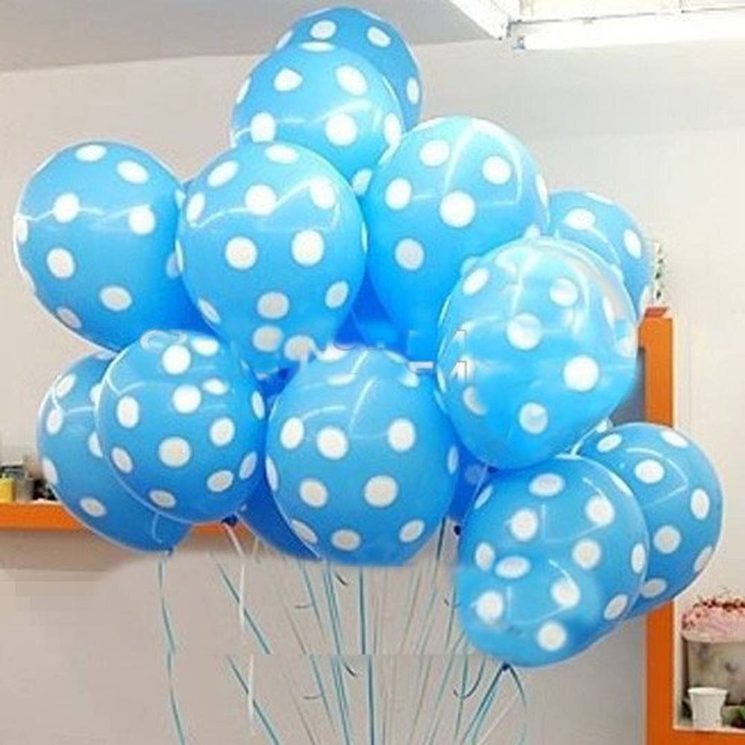 Polka Dots Latex Balloons Pack of 50 For Party Decoration