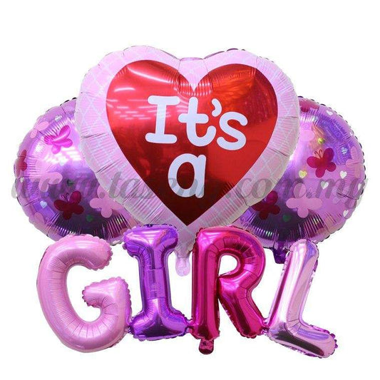 Its A Girl  Theme Foil Balloon Foil Balloon Set of -5 Piece For Birthday Day Party