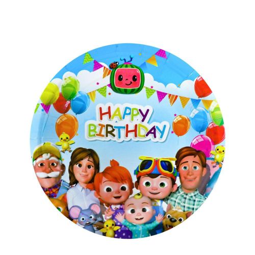 Cocomelon Birthday Party Paper Plates For Themed Cake Paper Dessert Party Supplies and Decorations
