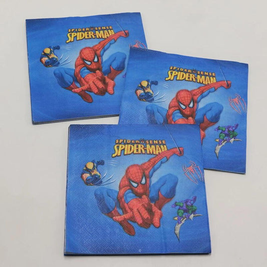 Spiderman disposable Tableware Paper Napkin Birthday Party Decoration