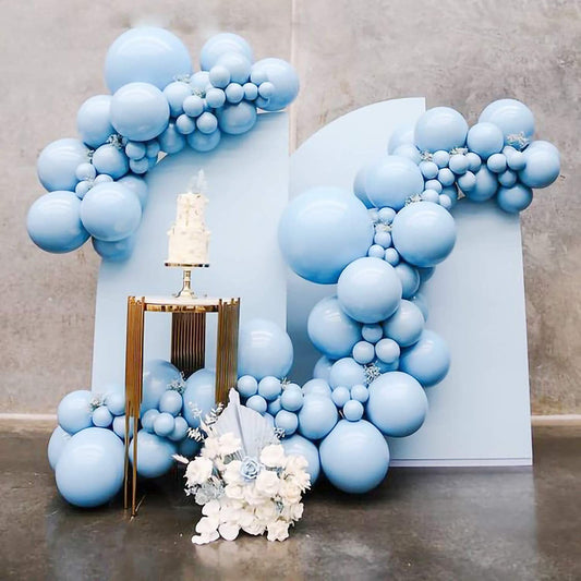 Blue Color  Pastel Macaron  Balloons Birthday Wedding Baby Shower Party Decoration