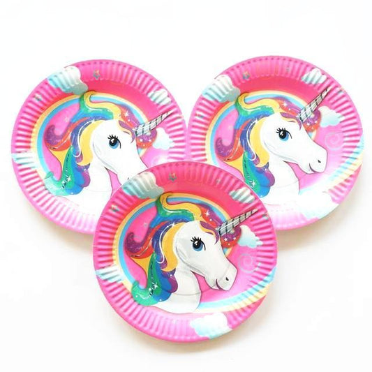 Unicorn Birthday Party Paper Plates For Themed Cake Paper Dessert Party Supplies and Decorations