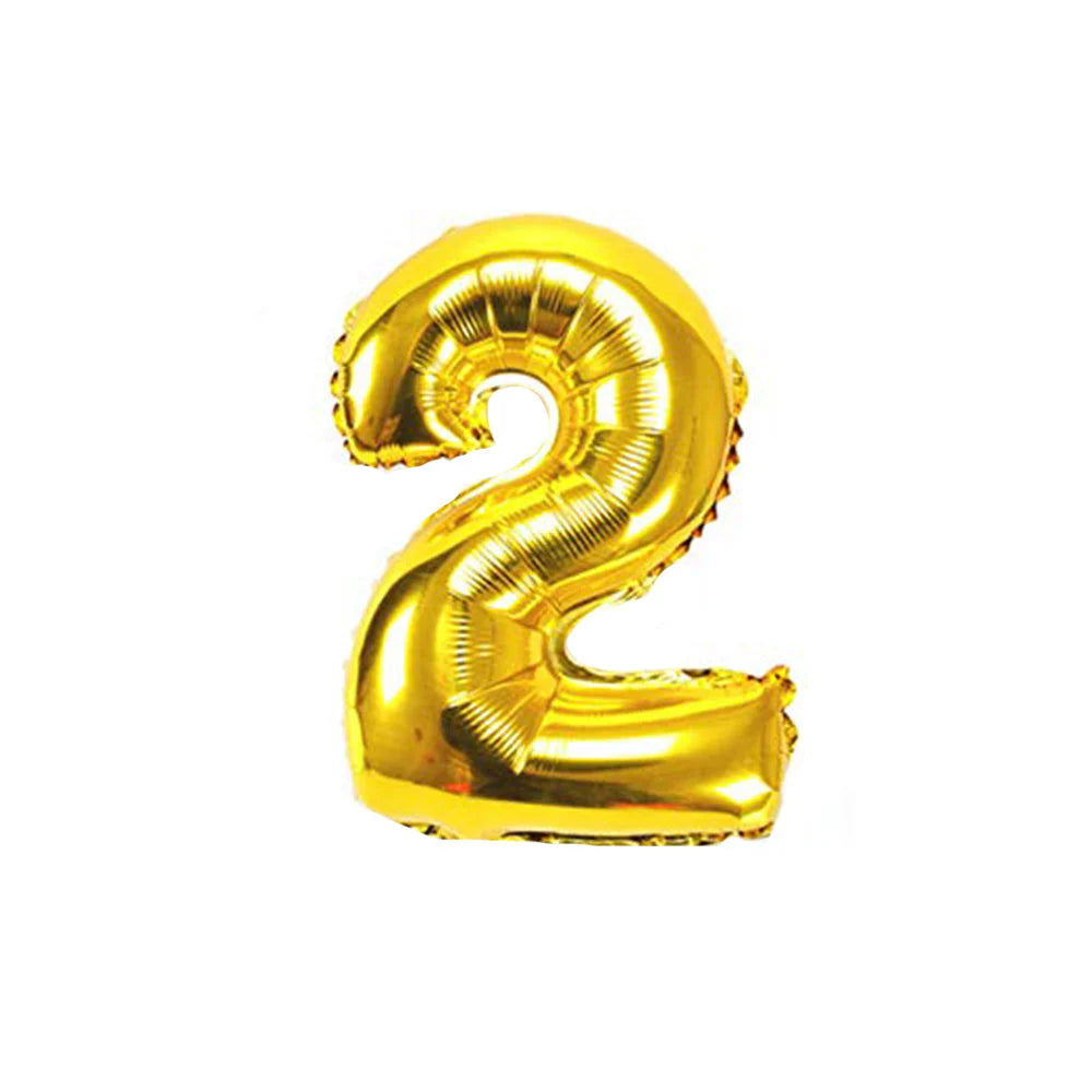 Golden Number ( 0 - 9 ) Foil Balloon For Birthday, Anniversary, Bridal Shower Celebration and Decoration