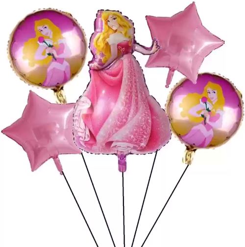 Disney Princess Foil Balloon  Foil Balloon Set of -5 Piece For Birthday Day Party
