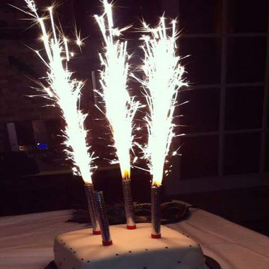Birthday Sparkling Candles - Pack of 6 (Multi Color) - 10Cm 20Cm 30 Cm