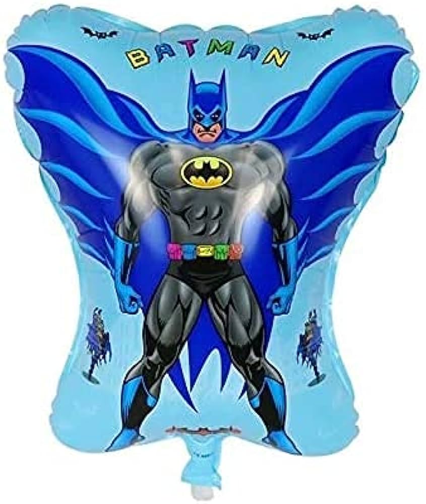 Batman Theme Foil Balloon Foil Balloon Set of -5 Piece For Birthday Day Party