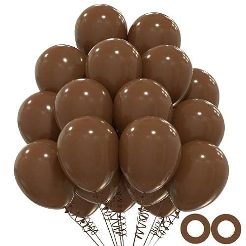 Brown Balloons Latex Party Balloons, 12Inches balloons for Birthday Decorations, Weddings, Baby Shower, Balloon Modelling, Balloon Arch Decorations