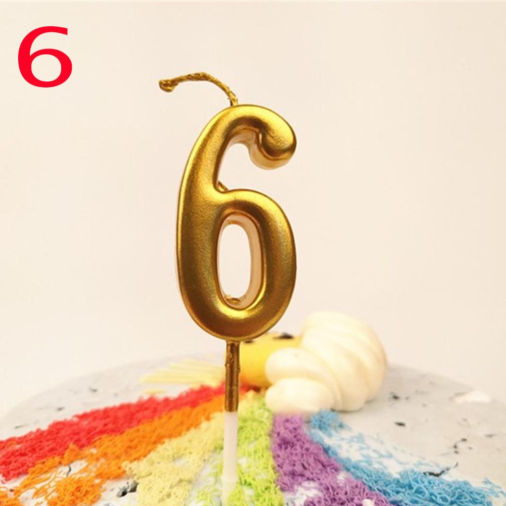 Golden Numbers Candles For Birthday, Anniversary Cake Decoration and Celebration