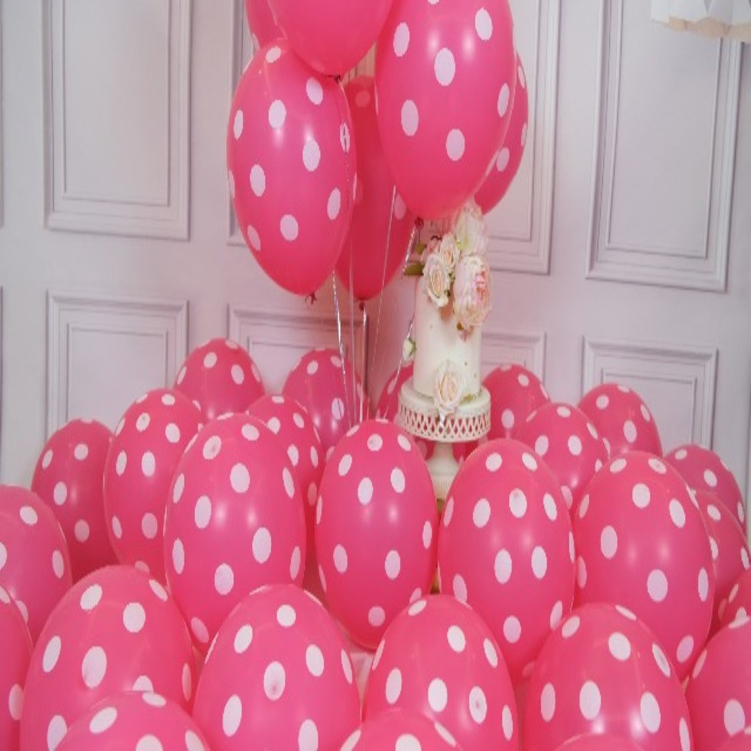 Polka Dots Latex Balloons Pack of 25 For Party Decoration
