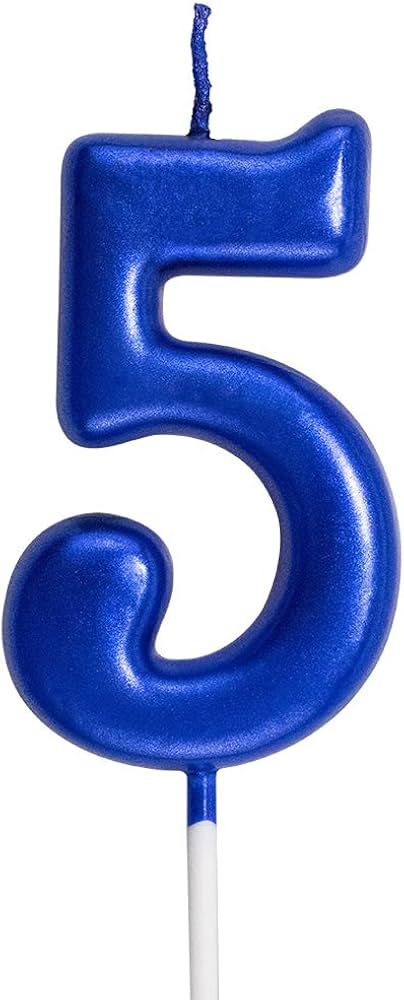 Blue Numbers Candles For Birthday, Anniversary Cake Decoration and Celebration