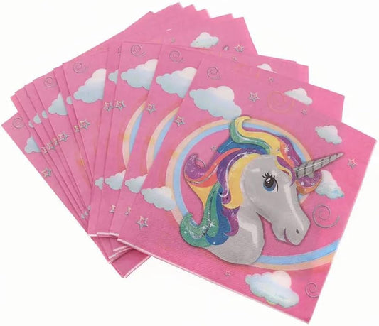 Unicorn disposable Tableware Paper Napkin Birthday Party Decoration