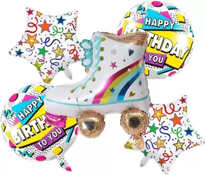 Roller Skate Foil Balloon theme set For Summer Party, Kids Birthday Party, Skate Themed
