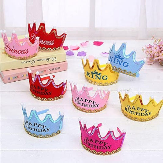 LED Light Up Birthday Hat Happy Birthday Crown Cap Headband For Birthday Party Decoration