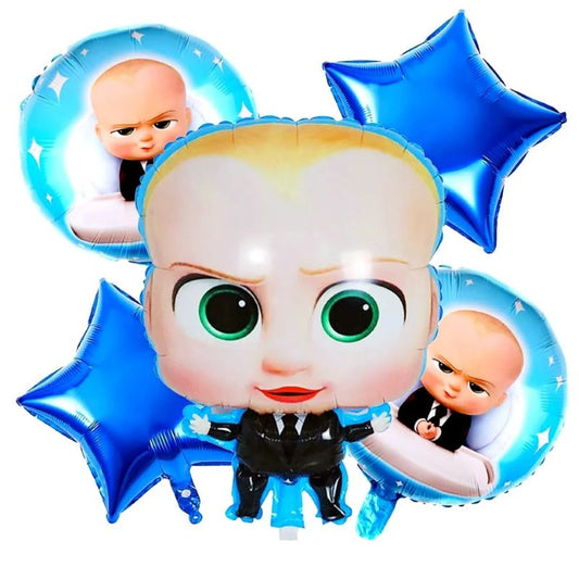 Boss Baby Theme Foil Balloon Foil Balloon Set of -5 Piece For Birthday Day Party