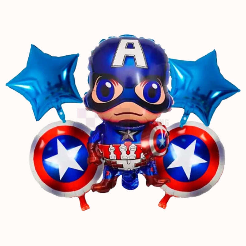 Avengers Theme Foil Balloon Foil Balloon Set of -5 Piece For Birthday Day Party