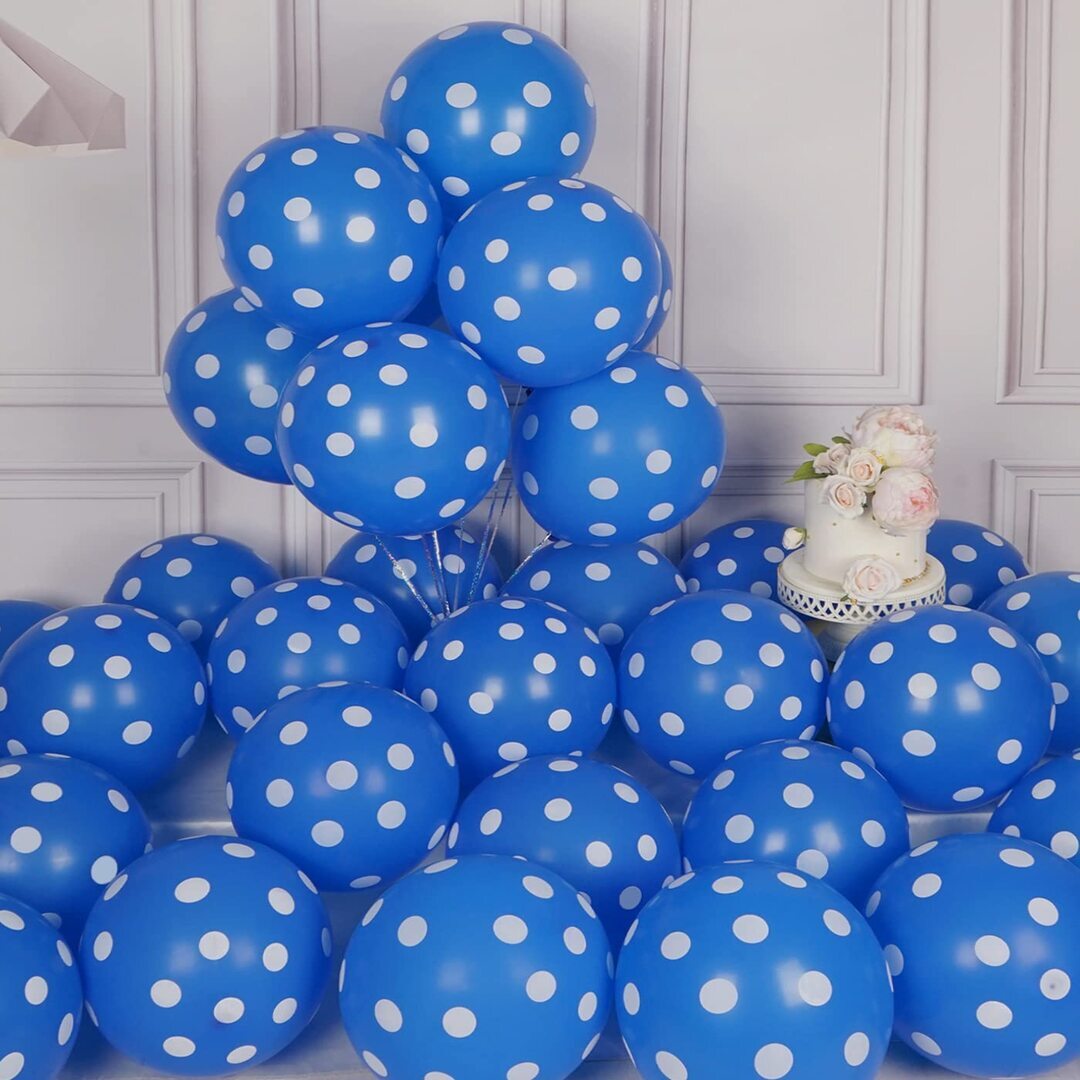 Polka Dots Latex Balloons Pack of 75 For Party Decoration