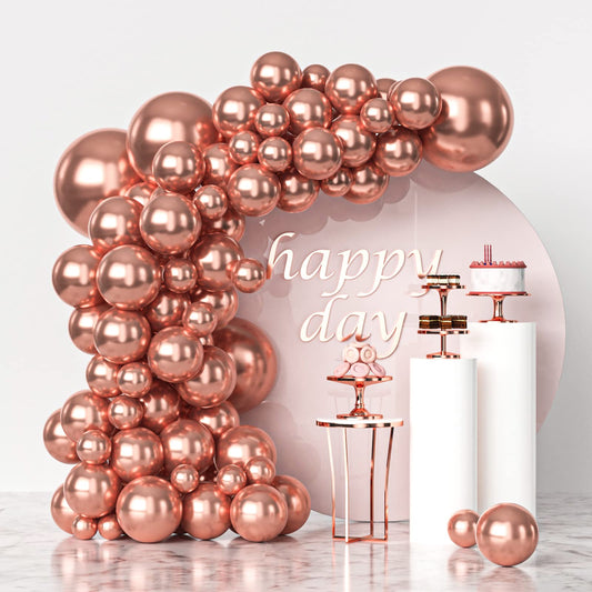 Rose Gold Metallic Latex Chrome Premium Quality Balloons
