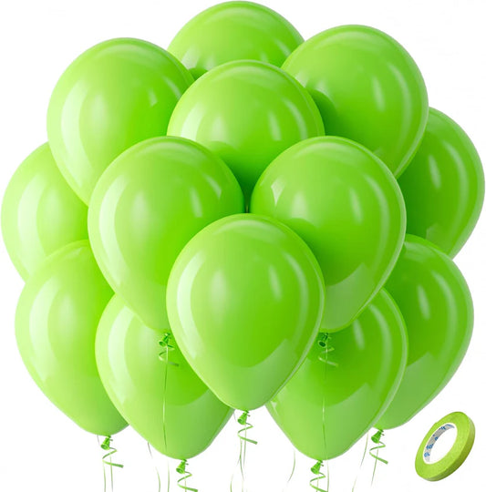 Light Green Balloons Latex Party Balloons, 12Inches balloons for Birthday Decorations, Weddings, Baby Shower, Balloon Modelling, Balloon Arch Decorations