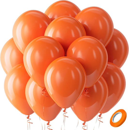 Orange Balloons Latex Party Balloons, 12Inches balloons for Birthday Decorations, Weddings, Baby Shower, Balloon Modelling, Balloon Arch Decorations