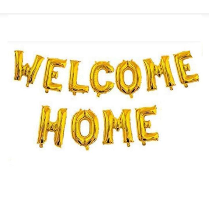 Welcome Home  Letter Foil Balloon Banner For Welcome Party Theme Decoration and Celebration