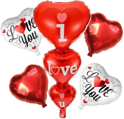 Love 5 Piece Foil Balloon Set Perfect Best for Romantic Celebrations And Decoration