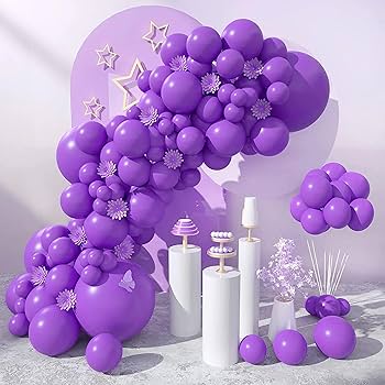Purple Balloons Latex Party Balloons, 12Inches balloons for Birthday Decorations, Weddings, Baby Shower, Balloon Modelling, Balloon Arch Decorations
