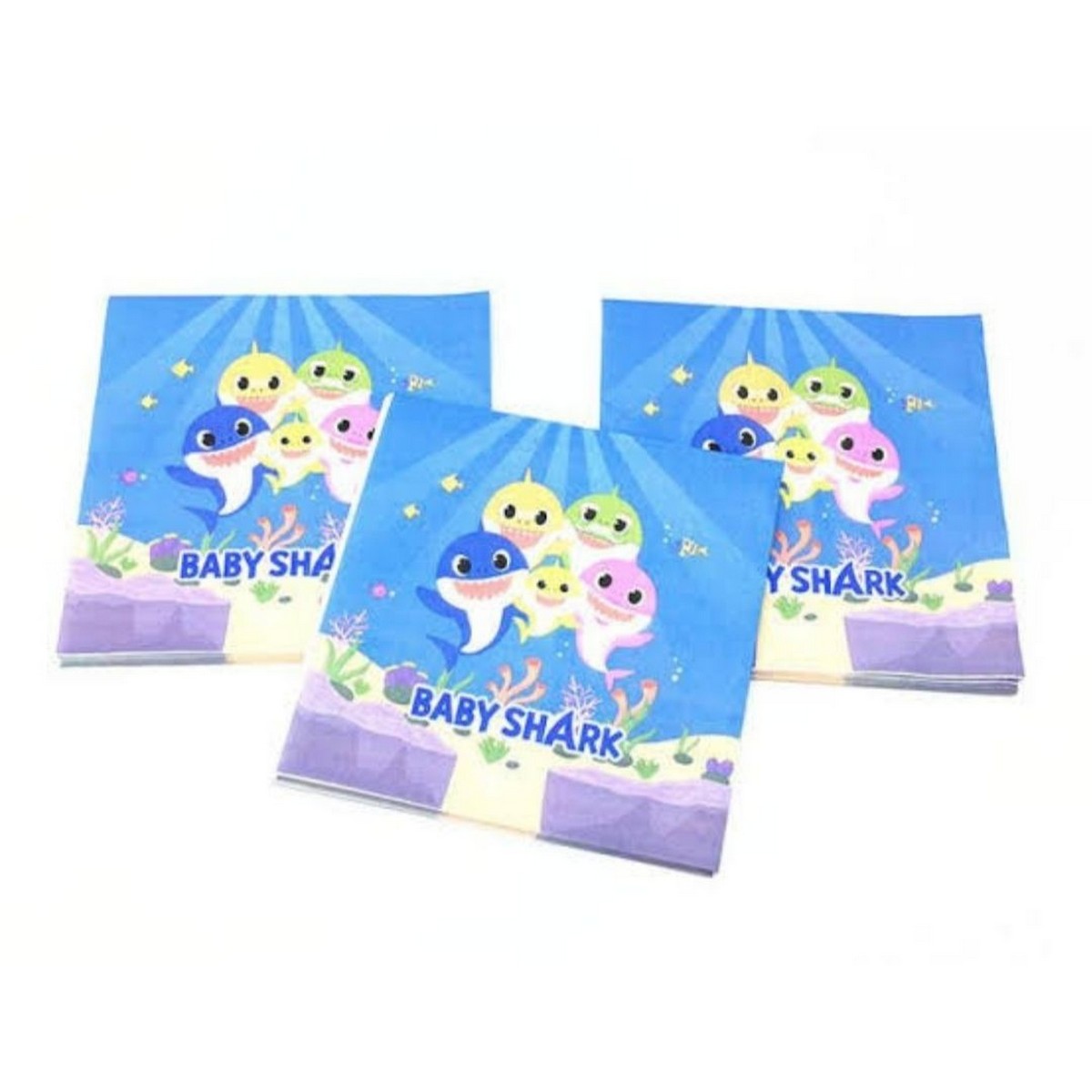 Baby Shark disposable Tableware Paper Napkin Birthday Party Decoration