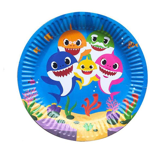 Baby Shark Birthday Party Paper Plates For Themed Cake Paper Dessert Party Supplies and Decorations
