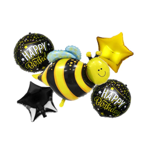 Honey Bee theme foil balloon set for kids birthday party celebration