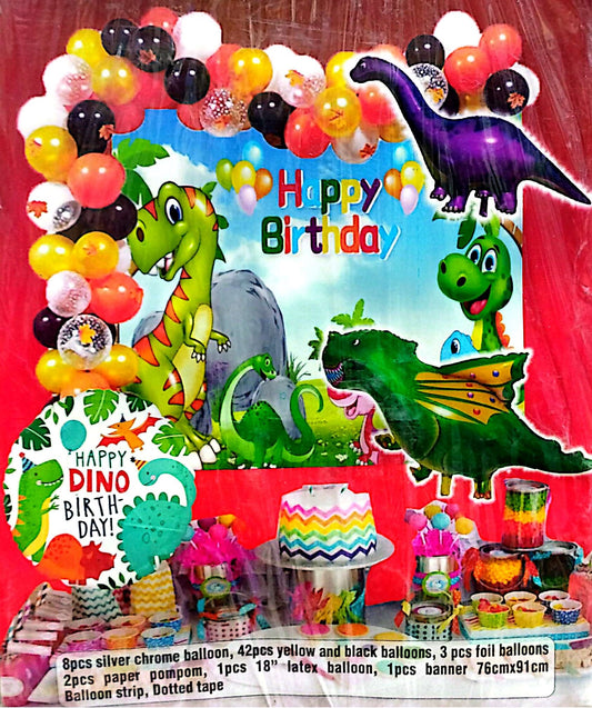 Dinasour Birthday Theme Party Decorations Set Garland Backdrop Kit