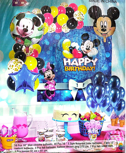 Mickey Mouse Birthday Theme Party Decorations Set Garland Backdrop Kit