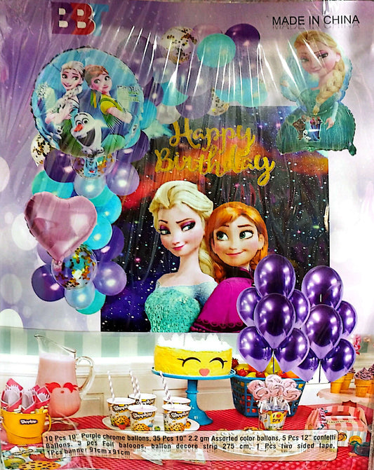 Frozen Elsa Birthday Theme Party Decorations Set Garland Backdrop Kit