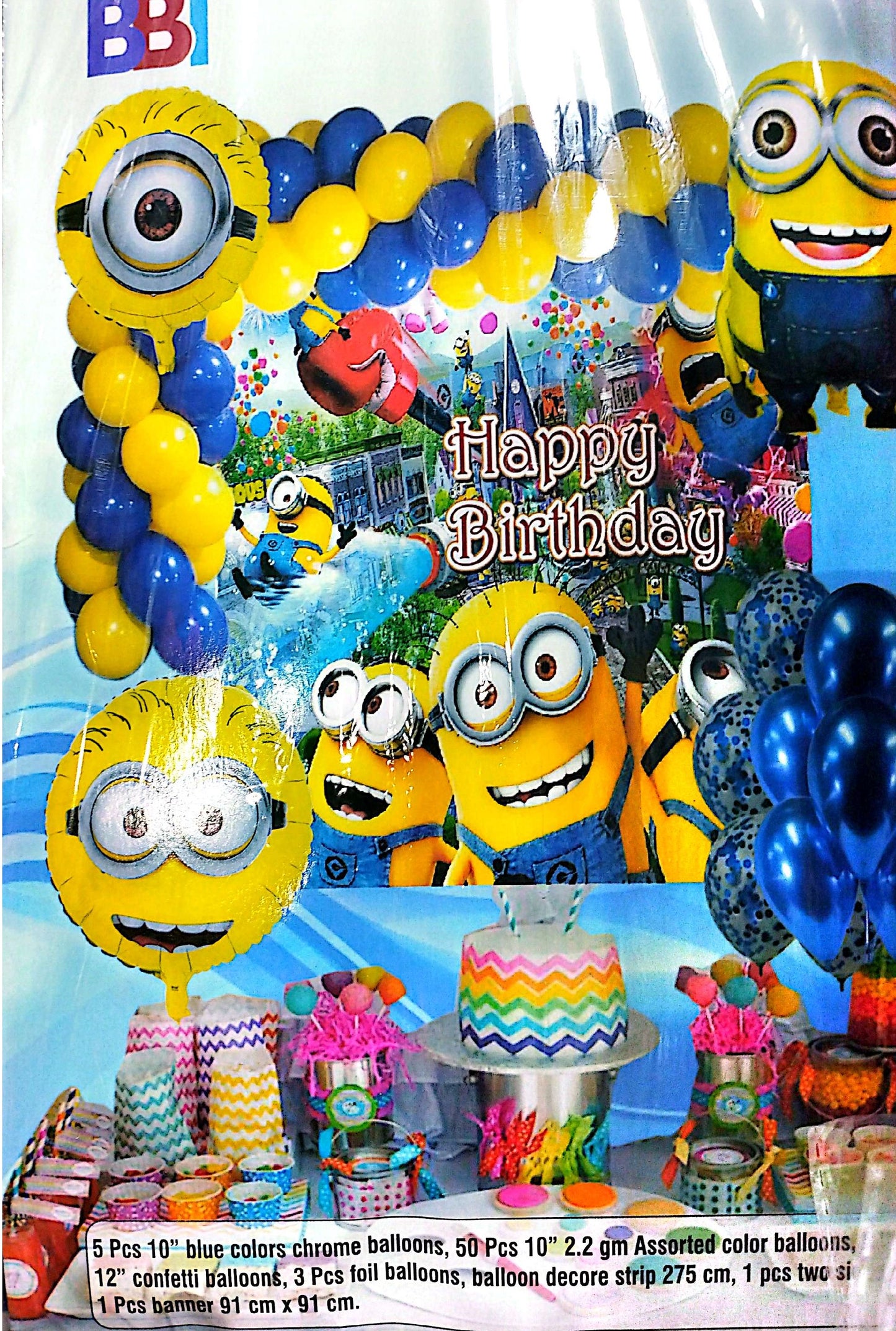 Minion Birthday Theme Party Decorations Set Garland Backdrop Kit