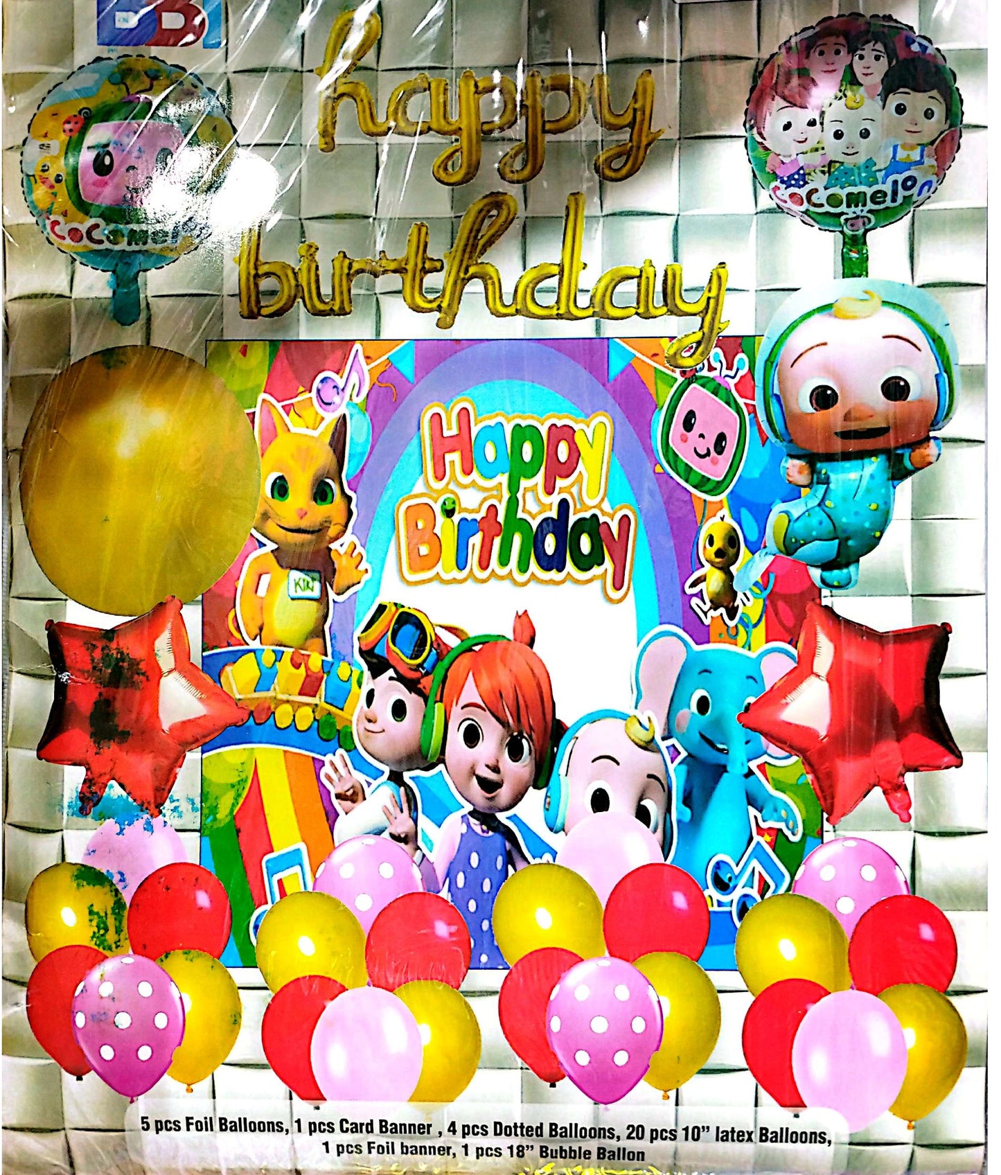 CocoMelon birthday theme party decorations set garland backdrop kit
