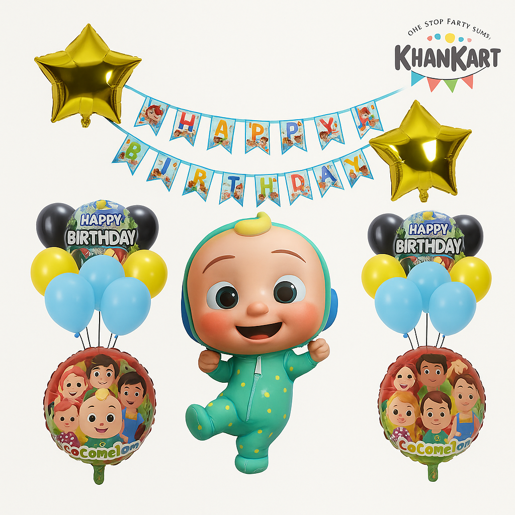 Coco Melon Theme Foil Balloon  Theme Decoration and Celebration