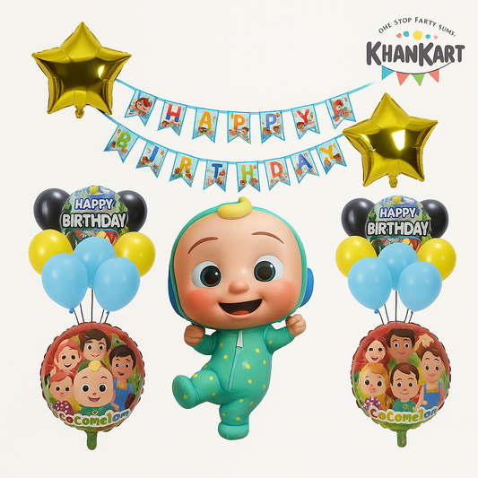Coco Melon Theme Foil Balloon  Theme Decoration and Celebration
