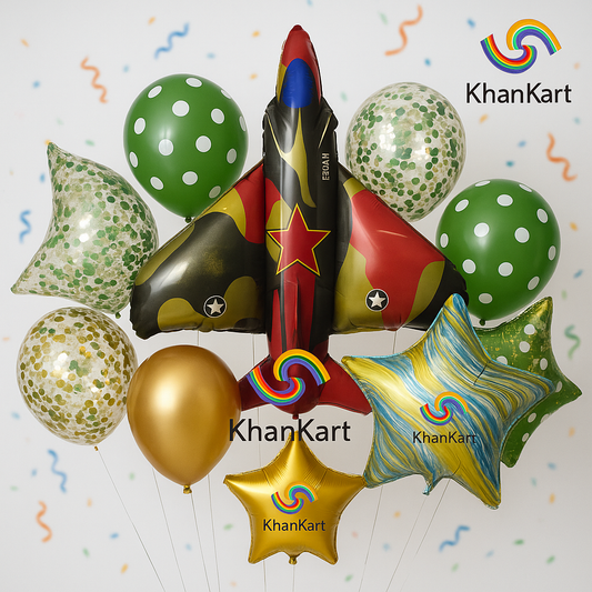 9PCS Fighter Jett  Balloon Decoration Set