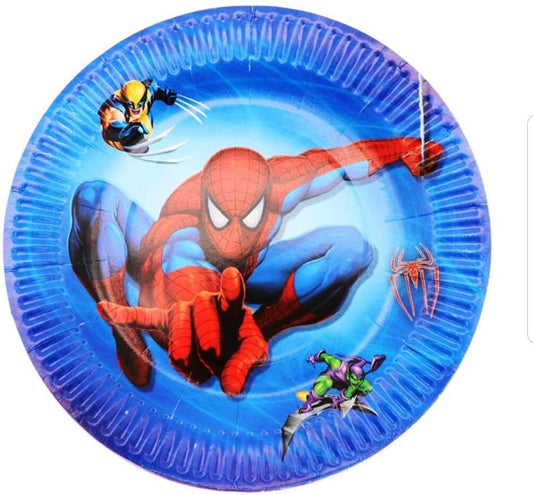 Spiderman Birthday Party Paper Plates For Themed Cake Paper Dessert Party Supplies and Decorations