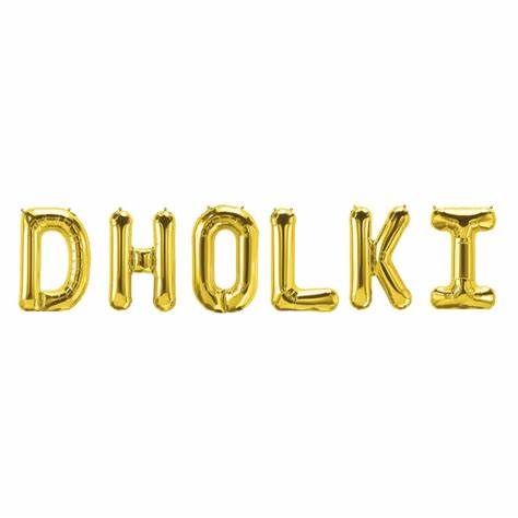Dholki Foil Balloon Set For Nikkah Wedding Decoration and Celebrations