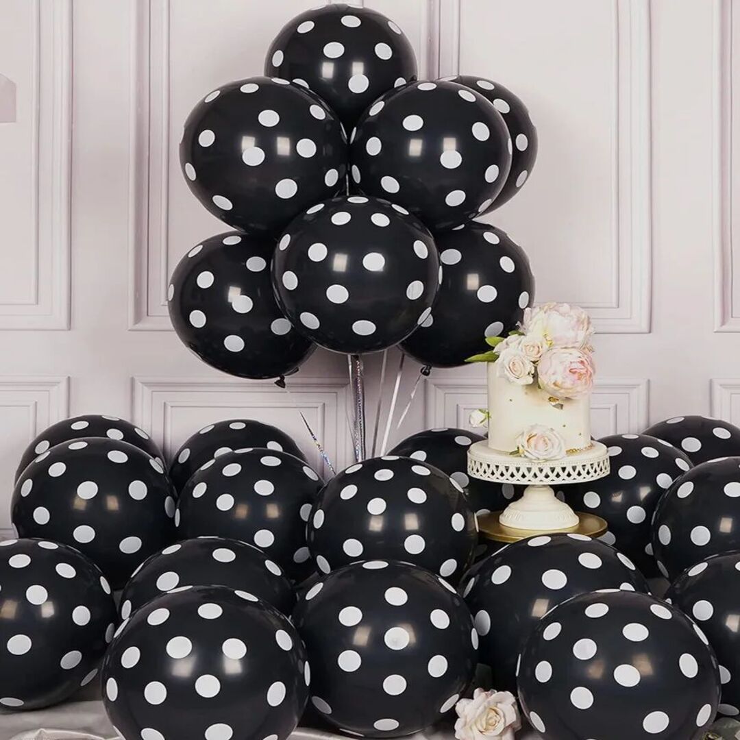 Polka Dots Latex Balloons Pack of 100 For Party Decoration