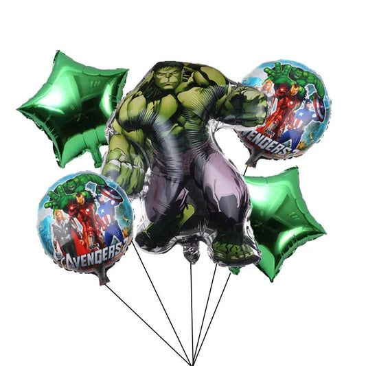 Superhero Hulk Theme Balloons for Happy Birthday, Chiller Party Decoration 5 Piece Set