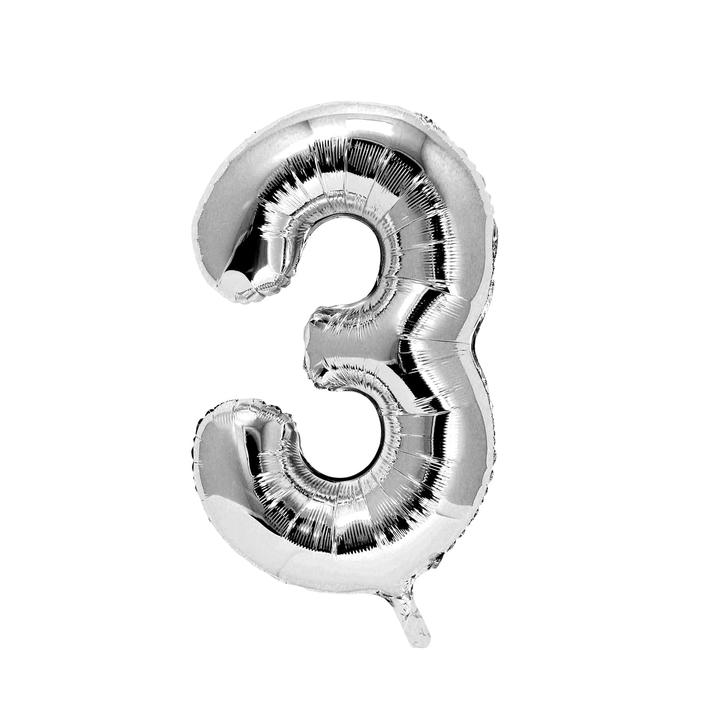 Silver Number ( 0 - 9 ) Foil Balloon For Birthday, Anniversary, Bridal Shower Celebration and Decoration