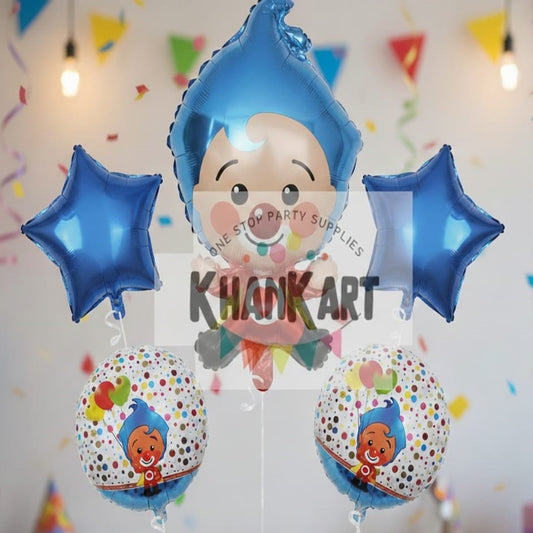 Joker Theme Foil Balloon Foil Balloon Set of -5 Piece For Birthday Day Party