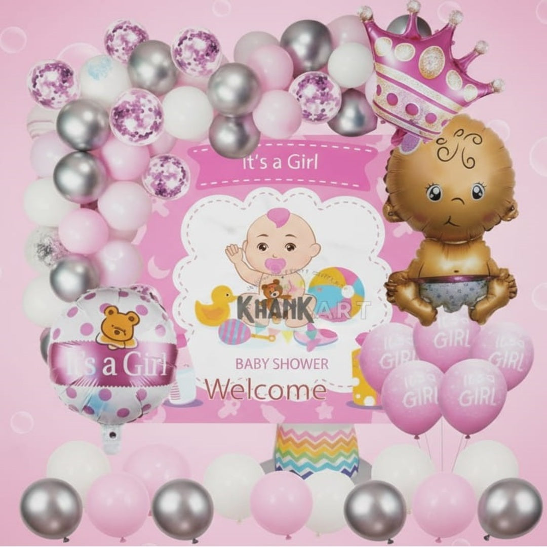 Its A Girl Balloon Theme For Party Decoration