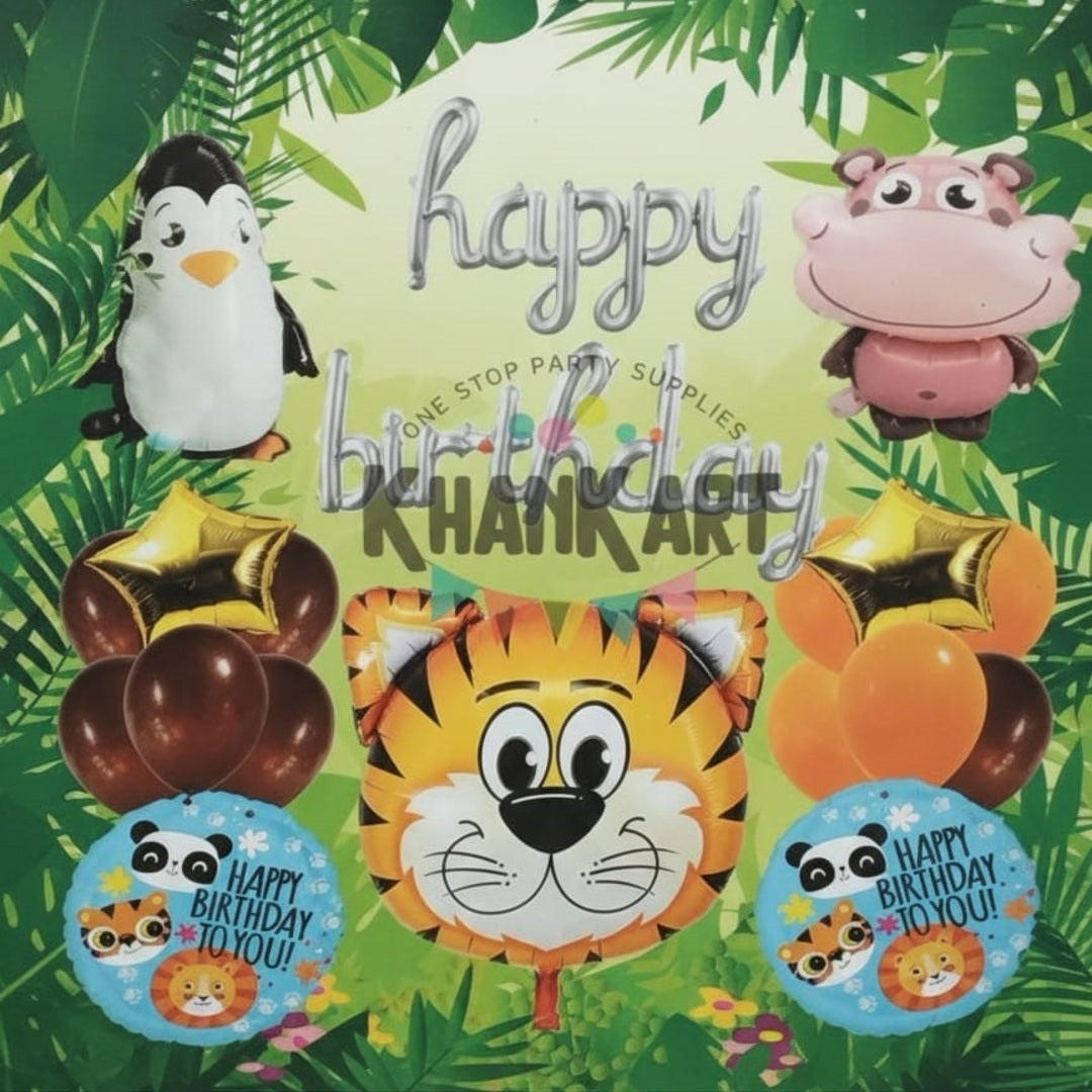 Jungle Theme Foil Balloon Set For Party Decoration