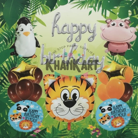 Jungle Theme Foil Balloon Set For Party Decoration